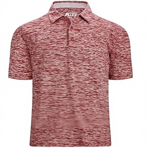 VANDO ALEX Men's Red Solid Short Sleeve for Shirt Knitted 100% Polyester Breathable Quick Dry Casual Regular Fit OEM Service - Product Image 1