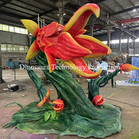 Décorations animatroniques de grandes fleurs ou plantes pour parcs à thème, modèle de fleur funéraire géante personnalisée