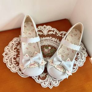 CEV Bailarinas de charol estilo Lolita japonesa con cierre de banda elástica, punta cerrada, tacón bajo, transpirables y antideslizantes. - Product Image 1