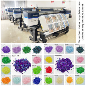 Pintura de Diamantes Ab, Paisaje de Pueblo de <span class=keywords><strong>Cuento</strong></span> de Hadas, Pintura de Diamantes Personalizada de Fábrica, Paisaje de Pueblo - Product Image 3