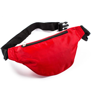 Riñonera deportiva roja de 28x18x6cm con cremallera para correr y trotar - Product Image 1