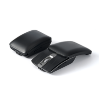 Souris sans fil pliable à double mode BT 2.4G, ultra-fine, portable, rechargeable, pour ordinateur portable, Mac, tablette