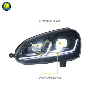 ไฟหน้า LED YU GUANG สำหรับรถยนต์ Volkswagen VW Golf <span class=keywords><strong>5</strong></span> / <span class=keywords><strong>Jetta</strong></span> ปี 2006 2010 อัพเกรด Gti Golf <span class=keywords><strong>5</strong></span> <span class=keywords><strong>Mk</strong></span> <span class=keywords><strong>5</strong></span> ไฟหน้าคู่สองสี ไฟหน้า LED - Product Image 5