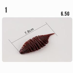 Señuelo <span class=keywords><strong>de</strong></span> Pesca <span class=keywords><strong>de</strong></span> Plástico Suave con Aroma a Pescado, 6.5g, 7.8cm, con Sal Añadida, Imitación <span class=keywords><strong>de</strong></span> Piel <span class=keywords><strong>de</strong></span> <span class=keywords><strong>Cerdo</strong></span> y Camarón - Product Image 1