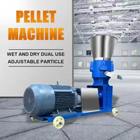 Machine à granulés d'aliments pour animaux de haute qualité, nouvelle, 220V, bleue, capacité de 500 kg/h, haute productivité, garantie 1 an pour la volaille