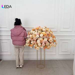 ลูกบอลดอกกุหลาบสีส้มขนาดใหญ่ LEDA ของตกแต่งงานแต่งงานทำมือ งานประดิษฐ์ จัดดอกไม้แบบนุ่มนวล ขายส่ง - Product Image 6
