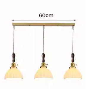 Enchufe <span class=keywords><strong>de</strong></span> latón <span class=keywords><strong>de</strong></span> madera <span class=keywords><strong>de</strong></span> nogal, <span class=keywords><strong>luz</strong></span> colgante, <span class=keywords><strong>tapa</strong></span> <span class=keywords><strong>de</strong></span> cerámica, comedor, Bar, mostrador, ventana, dormitorio, lámpara colgante pequeña Retro Nórdica - Product Image 5