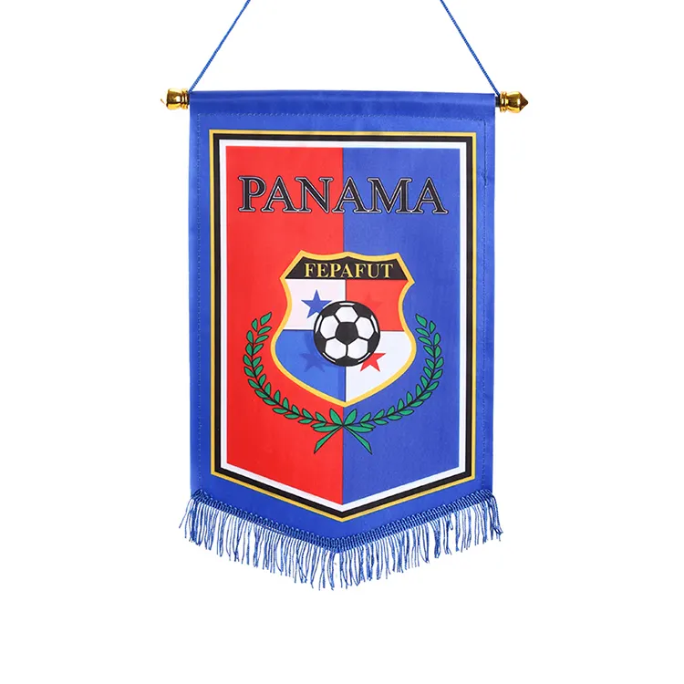 Custom Cheap Sports Match Soccer Team Pennant Flag Exchange Flags Banner