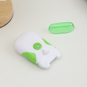 Electric Nail Clipper With Light Portable Automatic Finger Polisher <b>Battery</b> Powered 9.7x5.9x2.7cm <b>Round</b> Shape - Product Image 2