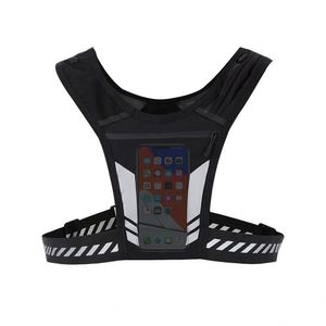 Chaleco Reflectante Ajustable para Hombre y Mujer, Chaleco con Soporte para Teléfono para Correr y Acampar - Product Image 4