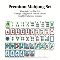 Jeu de Mahjong Américain Classique de Luxe Universel, 160 Tuiles en Acrylique, Portable, 1,26 Pouce, pour Clubs Sociaux, Soirées et Usage Familial