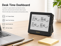 Kylendar Mini Calendrier de bureau électronique 4,2 pouces, Tableau de bord intelligent pour le temps de travail, Horloge WiFi, Date, Météo, Liste de tâches, Nouveautés, Affichage de l'heure mondiale