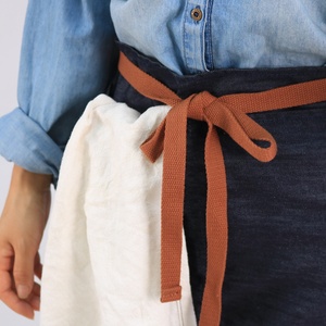 CHANGRONG <span class=keywords><strong>Tablier</strong></span> en demi-denim de bistro <span class=keywords><strong>professionnel</strong></span> personnalisé avec 2 grandes poches - Product Image 3