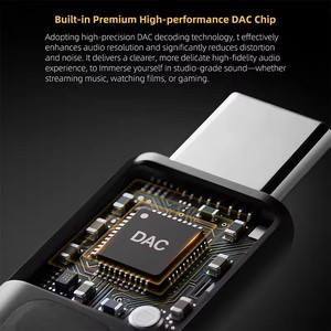 KZ AM02 เครื่องขยายเสียงแบบพกพาพร้อมตัวถอดรหัสเสียง DAC แบบ USB-C เป็นอะแดปเตอร์เสียง 3.5 มม. พร้อมระบบปรับแต่งเสียง EQ ระดับมืออาชีพ 4 ระดับ - Product Image 6