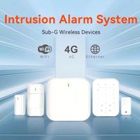 Soporte OEM ODM, Alarma Doméstica Personalizable Inalámbrica y Cableada Híbrida, Alarma Antirrobo WIFI IP GSM, Compatible con SIA CID, Estación de Monitoreo Centralizada