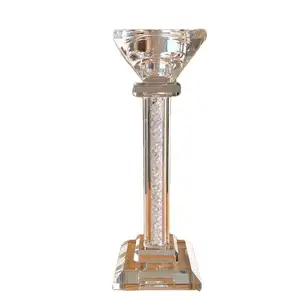 Honor Of Crystal kualitas tinggi elegan kaca logam Votive semua tempat lilin kristal