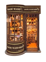 Kits de construction de niches à livres et de maisons de poupées en bois 3D - Modèle de mini-librairie et jouets en bois pour enfants à exposer