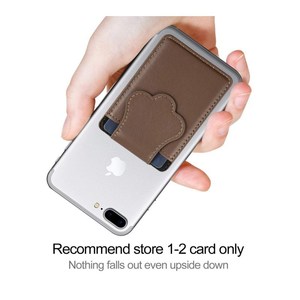 Customized PU leather phone <b>card</b> <b>holder</b>, creative cap-style gift <b>card</b> <b>holder</b>, 3M adhesive backing <b>card</b> <b>holder</b> - Product Image 4