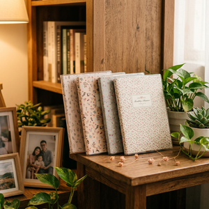 Cuaderno de Papel Kraft Reciclado Directo de Fábrica, Diseño Floral Impreso Personalizado, Cuaderno de Escritura Kraft Liso, Papelería con Logotipo Personalizado - Product Image 1