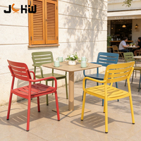 Fauteuil de jardin en aluminium pour extérieur, chaise de restaurant pour terrasse, cour, balcon et projets hôteliers