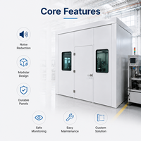 Cabine insonorisée industrielle multi-couches 80-100 mm, solution d'isolation acoustique pour atelier propre, directement de l'usine