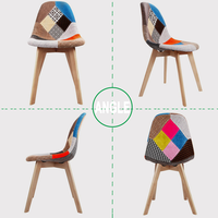 Patch de travail en tissu au design moderne doux et confortable, siège en bois, repose-pieds, chaises de salon, maison, salle à manger, meubles, chaise