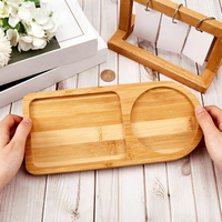Plateau en bois d'acacia minimaliste moderne, plateau en bois massif pour enfants, plateau à café/en-cas, forme irrégulière