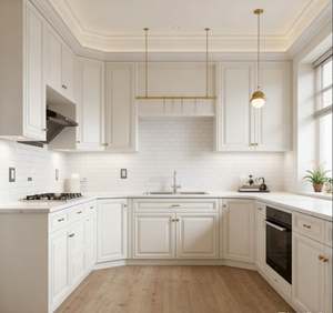 Gabinetes de Cocina Acrílicos Modernos de Alto Brillo, Tamaño Personalizado, con Cajones de Cierre Suave y Puerta de Vidrio para Casa o Villa, Precio de Fábrica - Product Image 6