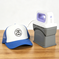 Presse à chaud manuelle spécifique pour casquettes avec plaque chauffante de 8x15 cm, idéale pour l'impression de casquettes de baseball et de casquettes de papa