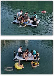 Plataforma Flotante Multifuncional Plegable y Portátil ELECVIVA, Inflable, de PVC Grueso, para Pesca y Deportes Acuáticos - Product Image 4