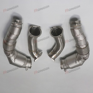 ท่อไอเสียแคทดาวน์ไพพ์สแตนเลส 304 หนา 1.5 มม. พร้อมแผ่นกันความร้อน สำหรับ S68B44A สำหรับ F95 F96 X5M X6M ปี 2023+ - Product Image 6
