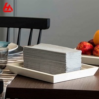 Serviette de table personnalisée en papier gris clair à haute capacité d'absorption