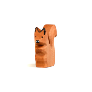 Holzgeschnitzte Eichhörnchen-Figur Spielzeug Kreative Holz-Eichhörnchen Tierdekoration - Product Image 3