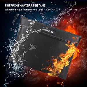 CUSTOM Hot Sale Fireproof <b>Document</b> Storage <b>Bag</b> with Two Pockets and Two Zippers for Home Office or School - Product Image 6