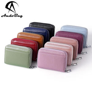 Portefeuille court AndoBag en cuir véritable de style japonais, anti-skimming RFID, avec compartiments séparés, pour femmes, porte-cartes et argent liquide 2086 - Product Image 2