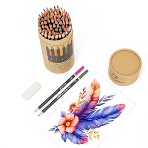 Хит продаж, хорошая цена, высокое качество, H & B 72 цвета, маслянистый цветной карандаш в картонной цилиндрической трубке для окрашивания, обслуживание OEM - Product Image 4