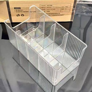 Caja de almacenamiento transparente para mascotas con divisores, organizador de cosméticos de gran capacidad para tocador, estante para productos para el cuidado de la piel - Product Image 2