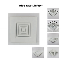 Diffuseur d'air par Ventilation pour Ventilation colorées, dispositif en aluminium directionnel carré, 4 voies, système de climatisation au plafond pour Hvac