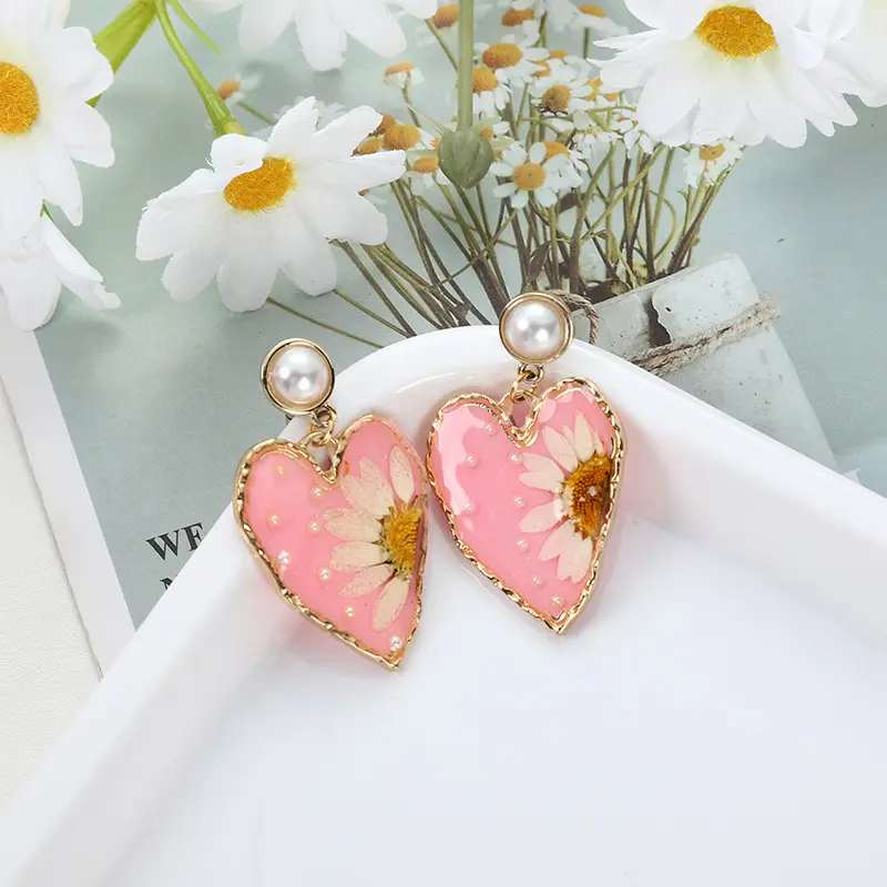Женские золотые жемчужные розовый синий «любящее сердце» серебряные серьги-гвоздики "Незабудка" серьги в форме цветка