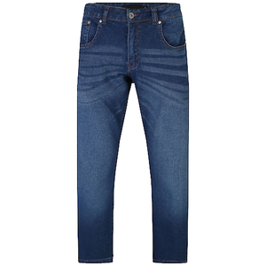 Jeans de Hombre, Azul Oscuro, Lavado Medio, Corte Recto, Estilo Urbano, Personalizados, Transpirables, Tallas Grandes, Logotipo, Cintura Alta, Ajustados, 100% Algodón - Product Image 1