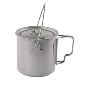<span class=keywords><strong>Pot</strong></span> suspendu en titane pour camping en plein air, 900 ml, poignée <span class=keywords><strong>pliable</strong></span> pour la randonnée, léger - Product Image 4