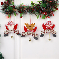 Décorations de Noël suspendues en tissu rouge écologiques, décorations festives pour les fêtes, décorations de Noël pour la maison, fournitures pour fêtes de Noël