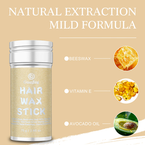 Bâton de cire pour cheveux Guanjing à la cire d'abeille, extrait d'huile d'avocat, non gras, nourrissant, lissant, soin et coiffage des cheveux, bâton de cire pour cheveux pour hommes et femmes - Product Image 4