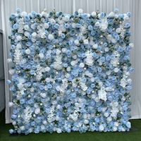 Rouleau de tissu mural en soie artificielle 5D réaliste fait main, rideau suspendu, roses pour décoration de toile de fond de mariage, événement, fête, 8 pieds