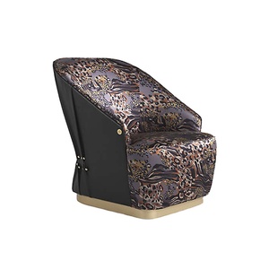 Factory Wholesale Scandinavian Design Luxury Modern Home Furniture <strong>Occasional</strong> Genuine Leather Sofa <strong>Black</strong> Leisure <strong>Chairs</strong> - Product Image 1