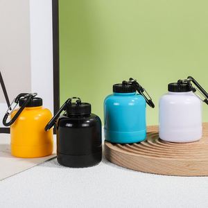 Hot Sale Shaker Bottle <b>Container</b> Funnel Gym Protein Powder Storage Keychain Pre Workout Key Chain Custom Logo - Product Image 1