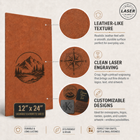 Feuilles de similicuir vierges personnalisables pour gravure laser, format 12x24 pouces, vente en gros usine