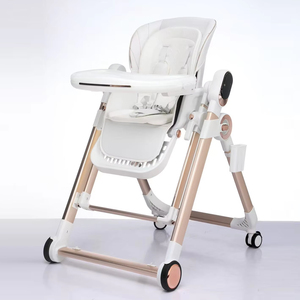 <span class=keywords><strong>Chaise</strong></span> haute pour bébé avec contrôle musical, plateau écologique, portable, réglable en hauteur, haut de gamme et multifonctionnelle, blanche - Product Image 1