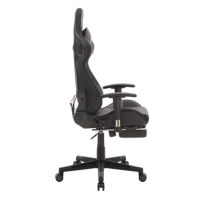 Fauteuil de jeu de massage avec lumières LED, accoudoir fixe, base de 350mm, 100mm, élévateur à gaz classe 3, achat de panique