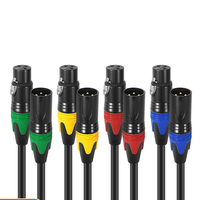 Câble Audio Mâle-Mâle PVC Conducteur en Cuivre Nu Blindage Tressé Mylar Connexion Directe Cœur de Haut-Parleur KTV XLR Stéréo à 3 Broches